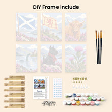 Load image into Gallery viewer, Mini Paint by Numbers Set 6"x8" (6 pieces) - Scottish Icons Collection