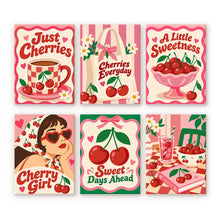 Load image into Gallery viewer, Mini Paint by Numbers Set 6"x8" (6 pieces) - Cherry Sweet Life Figured'Art