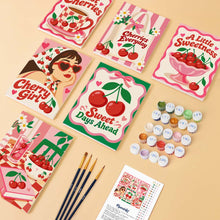 Load image into Gallery viewer, Mini Paint by Numbers Set 6"x8" (6 pieces) - Cherry Sweet Life