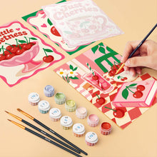 Load image into Gallery viewer, Mini Paint by Numbers Set 6"x8" (6 pieces) - Cherry Sweet Life