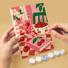Load image into Gallery viewer, Mini Paint by Numbers Set 6"x8" (6 pieces) - Cherry Sweet Life