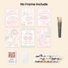 Load image into Gallery viewer, Mini Paint by Numbers Set 6"x8" (6 pieces) - Cherry Sweet Life