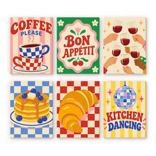 Load image into Gallery viewer, Mini Paint by Numbers Set 6"x8" (6 pieces) - Retro Kitchen and Café Figured'Art