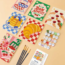 Load image into Gallery viewer, Mini Paint by Numbers Set 6"x8" (6 pieces) - Retro Kitchen and Café