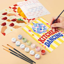 Load image into Gallery viewer, Mini Paint by Numbers Set 6"x8" (6 pieces) - Retro Kitchen and Café