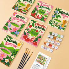 Load image into Gallery viewer, Mini Paint by Numbers Set 6"x8" (6 pieces) - Matcha Time