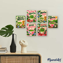 Load image into Gallery viewer, Mini Paint by Numbers Set 6"x8" (6 pieces) - Matcha Time