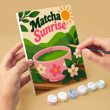 Load image into Gallery viewer, Mini Paint by Numbers Set 6"x8" (6 pieces) - Matcha Time