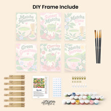 Load image into Gallery viewer, Mini Paint by Numbers Set 6"x8" (6 pieces) - Matcha Time