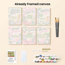 Load image into Gallery viewer, Mini Paint by Numbers Set 6"x8" (6 pieces) - Matcha Time