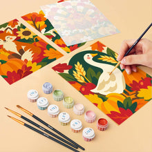 Load image into Gallery viewer, Mini Paint by Numbers Set 6"x8" (6 pieces) - Thanksgiving Folk Art