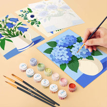 Load image into Gallery viewer, Mini Paint by Numbers Set 6"x8" (6 pieces) - Cozy Thanksgiving