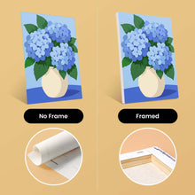 Load image into Gallery viewer, Mini Paint by Numbers Set 6"x8" (6 pieces) - Blue Wildflowers