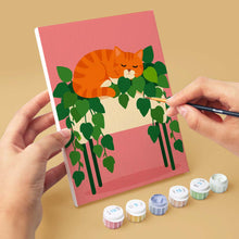 Load image into Gallery viewer, Mini Paint by Numbers Set 6"x8" (6 pieces) - Cats and Houseplants