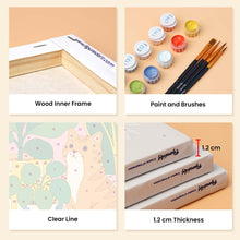 Load image into Gallery viewer, Mini Paint by Numbers Set 6"x8" (6 pieces) - Cats and Houseplants