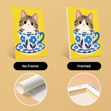 Load image into Gallery viewer, Mini Paint by Numbers Set 6"x8" (6 pieces) - Cats in Teacups