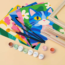 Load image into Gallery viewer, Mini Paint by Numbers Set 6"x8" (6 pieces) - Colorful Cats