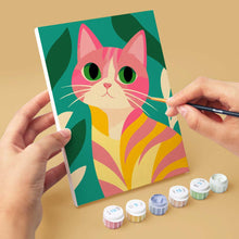 Load image into Gallery viewer, Mini Paint by Numbers Set 6"x8" (6 pieces) - Colorful Cats