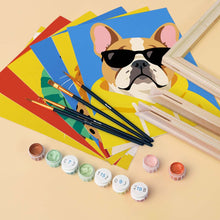 Load image into Gallery viewer, Mini Paint by Numbers Set 6"x8" (6 pieces) - Cool Animals