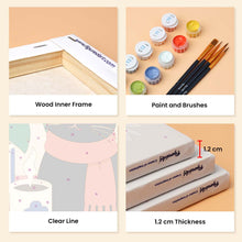 Load image into Gallery viewer, Mini Paint by Numbers Set 6"x8" (6 pieces) - Cozy Cat Moments