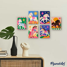 Load image into Gallery viewer, Mini Paint by Numbers Set 6"x8" (6 pieces) - Desert Run