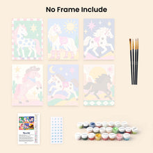 Load image into Gallery viewer, Mini Paint by Numbers Set 6"x8" (6 pieces) - Desert Run