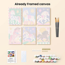 Load image into Gallery viewer, Mini Paint by Numbers Set 6"x8" (6 pieces) - Desert Run