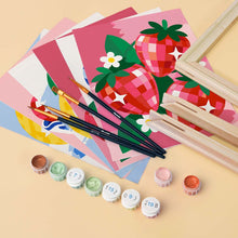 Load image into Gallery viewer, Mini Paint by Numbers Set 6"x8" (6 pieces) - Disco Fruit