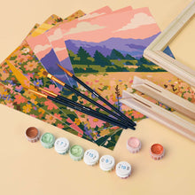 Load image into Gallery viewer, Mini Paint by Numbers Set 6"x8" (6 pieces) - Dreamy Wildflower Meadow
