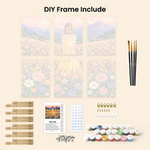 Load image into Gallery viewer, Mini Paint by Numbers Set 6"x8" (6 pieces) - Dreamy Wildflower Meadow