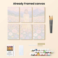 Load image into Gallery viewer, Mini Paint by Numbers Set 6"x8" (6 pieces) - Dreamy Wildflower Meadow