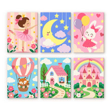 Load image into Gallery viewer, Mini Paint by Numbers Set 6"x8" (6 pieces) - Fairytale Cottage Figured'Art