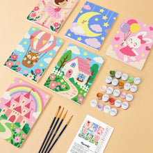 Load image into Gallery viewer, Mini Paint by Numbers Set 6"x8" (6 pieces) - Fairytale Cottage