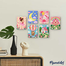 Load image into Gallery viewer, Mini Paint by Numbers Set 6"x8" (6 pieces) - Fairytale Cottage