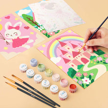 Load image into Gallery viewer, Mini Paint by Numbers Set 6"x8" (6 pieces) - Fairytale Cottage