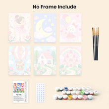 Load image into Gallery viewer, Mini Paint by Numbers Set 6"x8" (6 pieces) - Fairytale Cottage