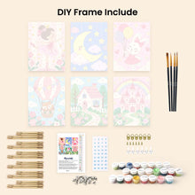 Load image into Gallery viewer, Mini Paint by Numbers Set 6"x8" (6 pieces) - Fairytale Cottage
