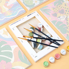Load image into Gallery viewer, Mini Paint by Numbers Set 6"x8" (6 pieces) - Good Vibes