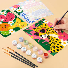 Load image into Gallery viewer, Mini Paint by Numbers Set 6"x8" (6 pieces) - Good Vibes
