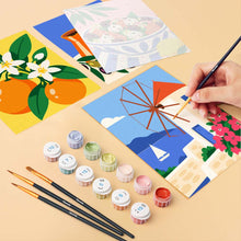 Load image into Gallery viewer, Mini Paint by Numbers Set 6"x8" (6 pieces) - Greek Summer