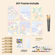 Load image into Gallery viewer, Mini Paint by Numbers Set 6"x8" (6 pieces) - Greek Summer
