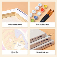 Load image into Gallery viewer, Mini Paint by Numbers Set 6"x8" (6 pieces) - Groovy Cats