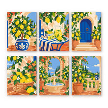 Load image into Gallery viewer, Mini Paint by Numbers Set 6"x8" (6 pieces) - Italian Lemon Garden Figured'Art