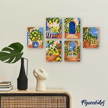 Load image into Gallery viewer, Mini Paint by Numbers Set 6"x8" (6 pieces) - Italian Lemon Garden