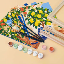 Load image into Gallery viewer, Mini Paint by Numbers Set 6"x8" (6 pieces) - Italian Lemon Garden