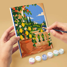 Load image into Gallery viewer, Mini Paint by Numbers Set 6"x8" (6 pieces) - Italian Lemon Garden