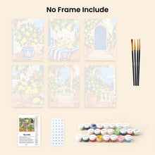 Load image into Gallery viewer, Mini Paint by Numbers Set 6"x8" (6 pieces) - Italian Lemon Garden