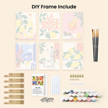 Load image into Gallery viewer, Mini Paint by Numbers Set 6"x8" (6 pieces) - La Dolce Vita