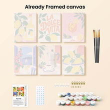 Load image into Gallery viewer, Mini Paint by Numbers Set 6"x8" (6 pieces) - La Dolce Vita