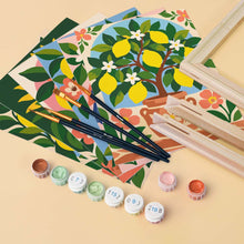 Load image into Gallery viewer, Mini Paint by Numbers Set 6"x8" (6 pieces) - Lemon Folk Art